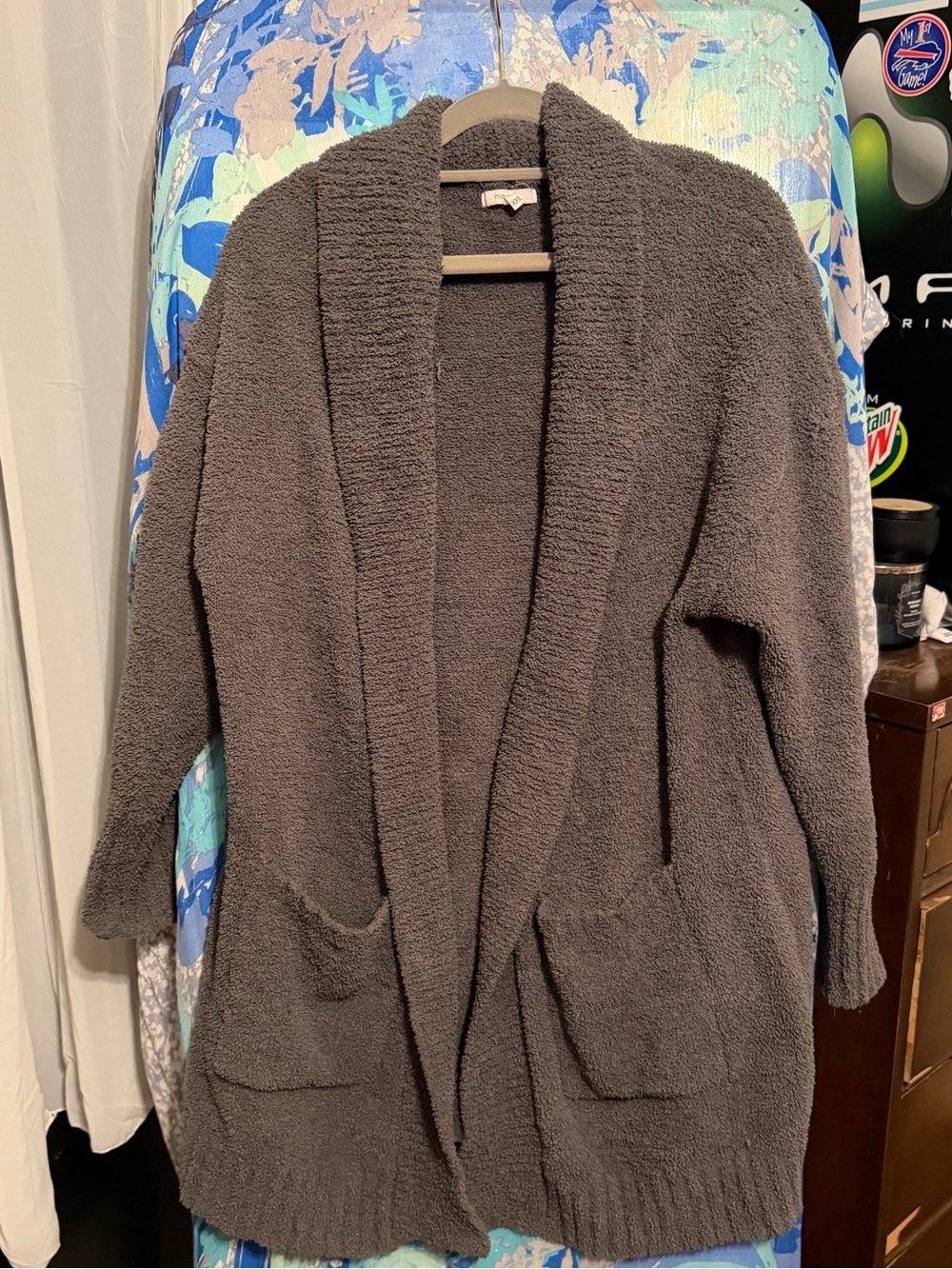 Maurices Charcoal Open-Front Cozy Cardigan